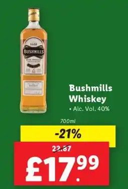 Lidl Bushmills Whiskey offer
