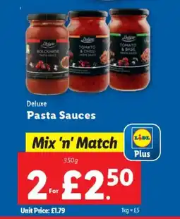 Lidl Deluxe Pasta Sauces offer