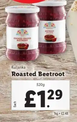 Lidl Kuljanka Roasted Beetroot offer