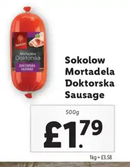 Lidl Sokolow Mortadela Doktorska Sausage offer