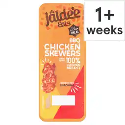 Tesco Jaldee Eats BBQ Chicken Skewers 35g offer
