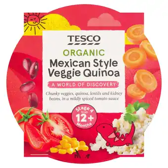 Tesco TESCO Organic Mexican Style Veggie Quinoa 12+M 200G offer