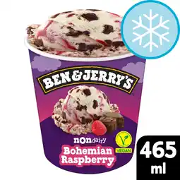 Tesco Ben & Jerry's Bohemian Raspberry Non Dairy Ice Cream 465ml offer