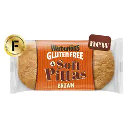 Asda Warburtons Gluten Free 4 Brown Soft Pittas offer
