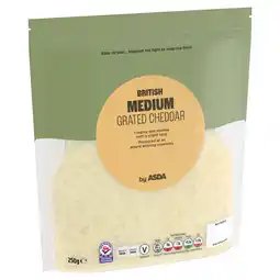 Asda ASDA British Medium Grated Cheddar 250g offer