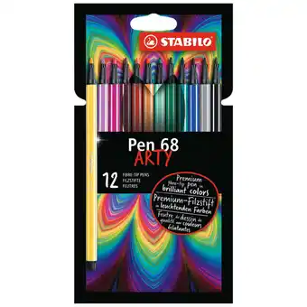 Asda Stabilo MAX ARTY Pen 68 fibre-tips - Assorted 12pk offer