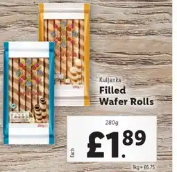 Lidl Kuljanka Filled Wafer Rolls offer