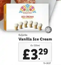 Lidl Kuljanka Vanilla Ice Cream offer