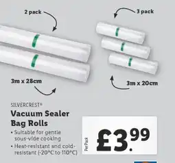 Lidl SILVERCREST Vacuum Sealer Bag Rolls offer