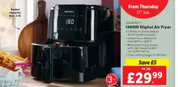 Lidl SILVERCREST 1400W Digital Air Fryer offer