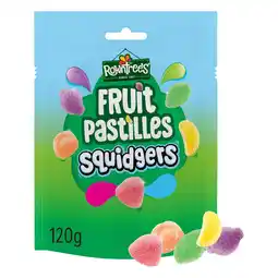 Tesco Rowntree’s Fruit Pastilles Squidgers Sweets Sharing Bags 120g offer