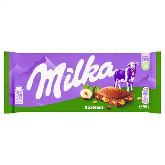 Tesco Milka Hazlenut Bar 90g offer