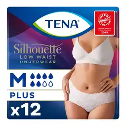 Tesco TENA Silhouette Incontinence Pants White Medium 12 Pack offer