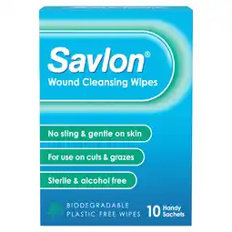 Tesco Savlon Wound Cleansing Wipes x10 offer