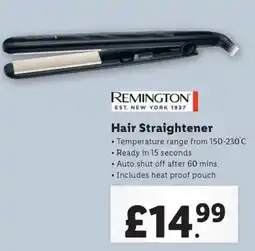 Lidl REMINGTON Hair Straightener offer