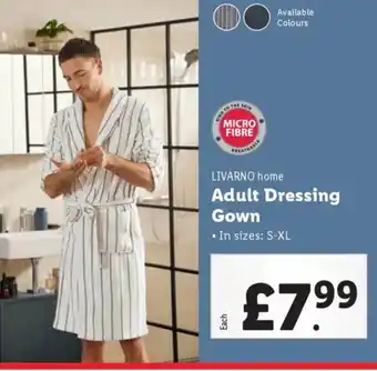 Lidl LIVARNO home Adult Dressing Gown offer