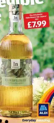 Aldi The Infusionist Elderflower Gin Liqueur offer