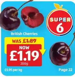 Aldi British Cherries offer
