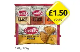 Londis Ginsters Slice Chicken & Mushroom, Peppered Steak, Chicken Tikka, Cornish Pasty offer
