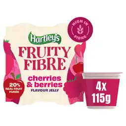 Asda Hartley's Fruity Fibre Cherries & Berries Flavour Jelly Pots 4 x 115g (460g) offer