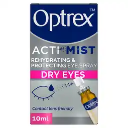 Asda Optrex Actimist Dry Eyes Rehydrating & Protecting Eye Spray 10ml offer