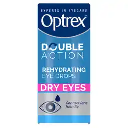 Asda Optrex Double Action Rehydrating Eye Drops 10ml offer
