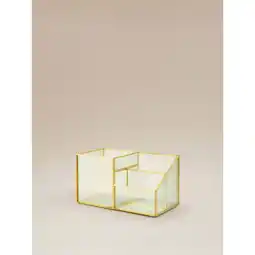 Asda George Home Subtle Opulence Ribbed Glass Bathroom Organiser offer