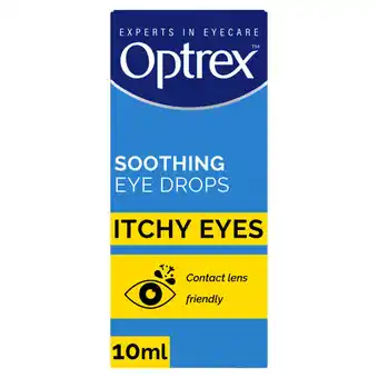 Asda Optrex Itchy Eyes Soothing Eye Drops 10ml offer