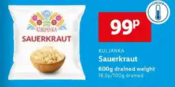 Lidl KULJANKA Sauerkraut offer