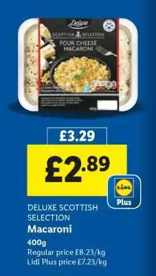 Lidl DELUXE SCOTTISH SELECTION Macaroni offer