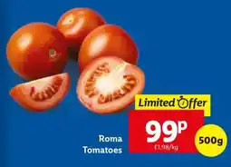Lidl Roma Tomatoes offer