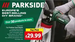 Lidl PARKSIDE Car Polisher Spot Repair offer