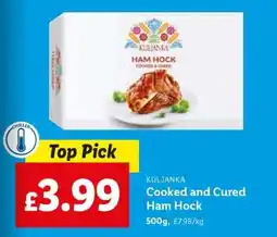 Lidl KULJANKA Cooked and Cured Ham Hock offer