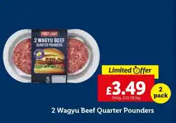 Lidl 2 Wagyu Beef Quarter Pounders offer