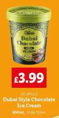 Lidl Gelatelli Dubai Style Chocolate Ice Cream offer
