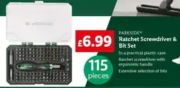 Lidl PARKSIDE Ratchet Screwdriver & Bit Set offer