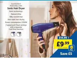 Lidl SILVERCREST PERSONAL CARE Ionic Hair Dryer offer