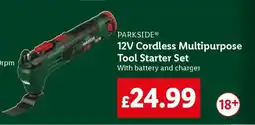 Lidl PARKSIDE 12V Cordless Multipurpose Tool Starter Set offer