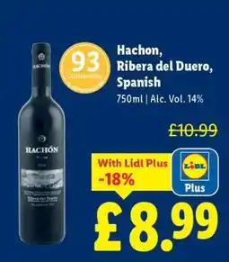 Lidl Hachon, Ribera del Duero, Spanish offer