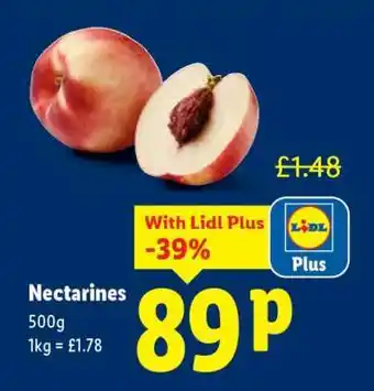 Lidl Nectarines offer