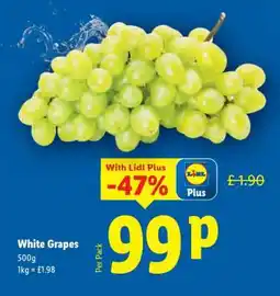 Lidl White Grapes offer