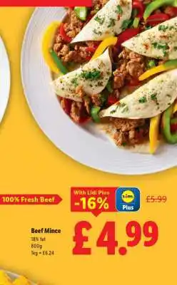 Lidl Beef Mince offer