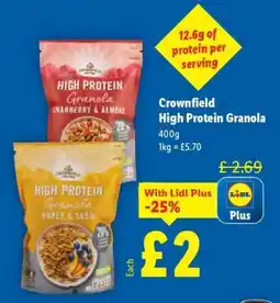 Lidl Crownfield High Protein Granola offer