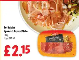 Lidl Sol & Mar Spanish Tapas Plate offer