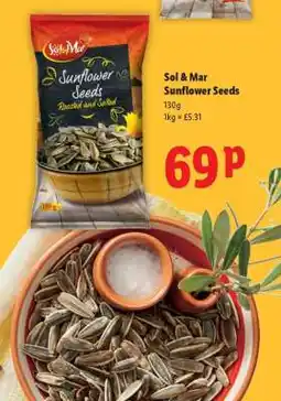Lidl Sol & Mar Sunflower Seeds offer