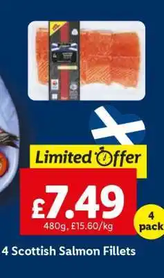 Lidl 4 Scottish Salmon Fillets offer