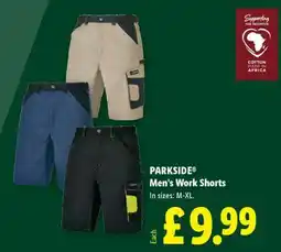 Lidl PARKSIDE Men's Work Shorts offer