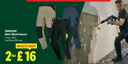 Lidl PARKSIDE Men's Work Trousers offer