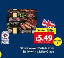Lidl Slow Cooked British Pork Belly with a Miso Glaze offer