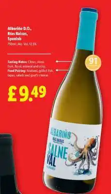 Lidl Albariño D.O., Rías Baixas, Spanish offer